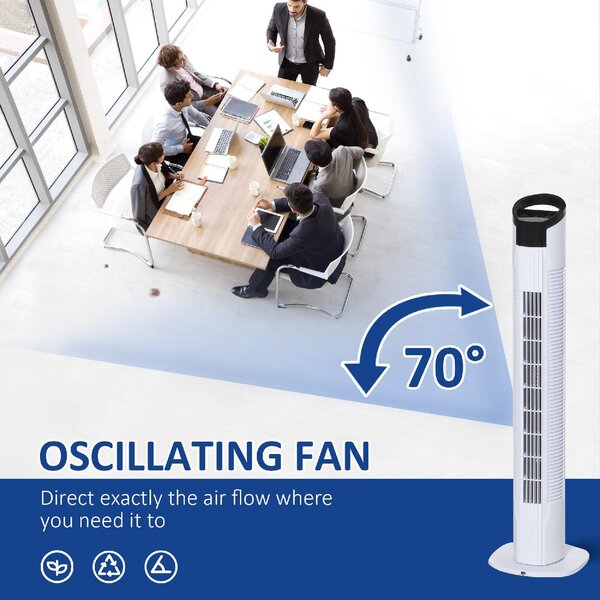 DecHome Ventilatore a Colonna Torre senza Pale Telecomando Oscillazione 3 Funzioni 3 Velocit - D24517V95