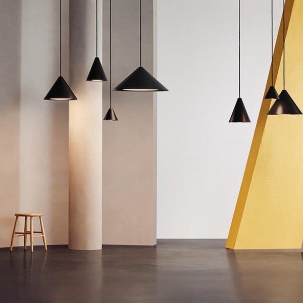 Lampada a sospensione Louis Poulsen, Nero, Soggiorno, Alluminio