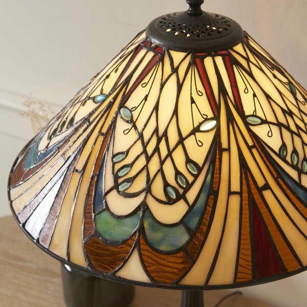 Endon 112185 - Lampada da tavolo Tiffany HECTOR 1xE27/10W/230V diametro 40 cm