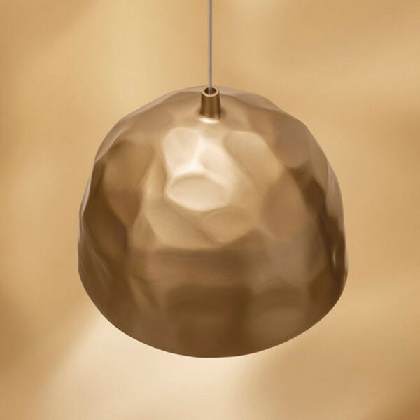 Lampada a sospensione Foscarini, Bump, dimmerabile, Dorato / Ottone, Soggiorno, Plastica, Design