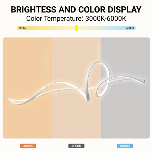 Brilagi - Lampada LED dimmerabile a sospensione su cavo SIGNATURE LED/55W/230V 120x23 cm bianca + telecomando