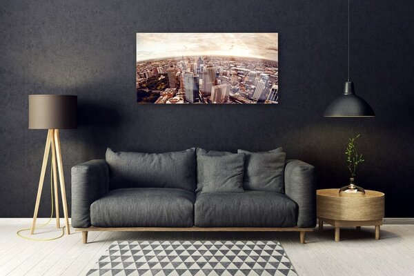Quadro vetro Paesaggio urbano 100x50 cm 2 appendini