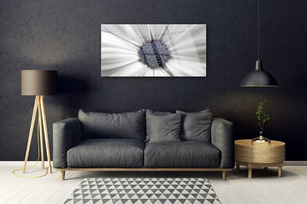 Quadro vetro Pianta di fiori 100x50 cm 2 appendini
