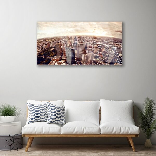 Quadro vetro Paesaggio urbano 100x50 cm 2 appendini