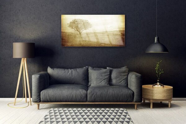 Quadro in vetro Albero della natura 100x50 cm 2 appendini