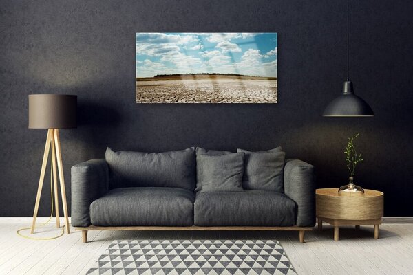 Quadro su vetro Sabbia per paesaggi del deserto 100x50 cm 2 appendini