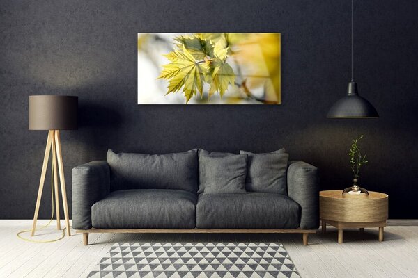 Quadro vetro Foglie Impianto 100x50 cm 2 appendini
