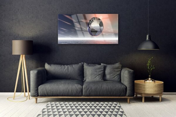 Quadro in vetro Arte della Terra 100x50 cm 2 appendini