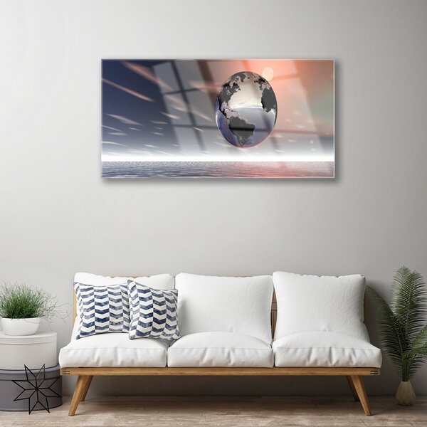Quadro in vetro Arte della Terra 100x50 cm 2 appendini
