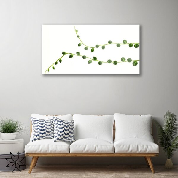 Quadro in vetro Pianta ornamentale 100x50 cm 2 appendini