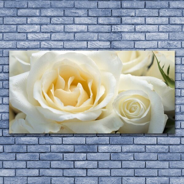 Quadro su tela Fiori di rose 100x50 cm