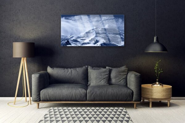 Quadro vetro Paesaggio montano 100x50 cm 2 appendini