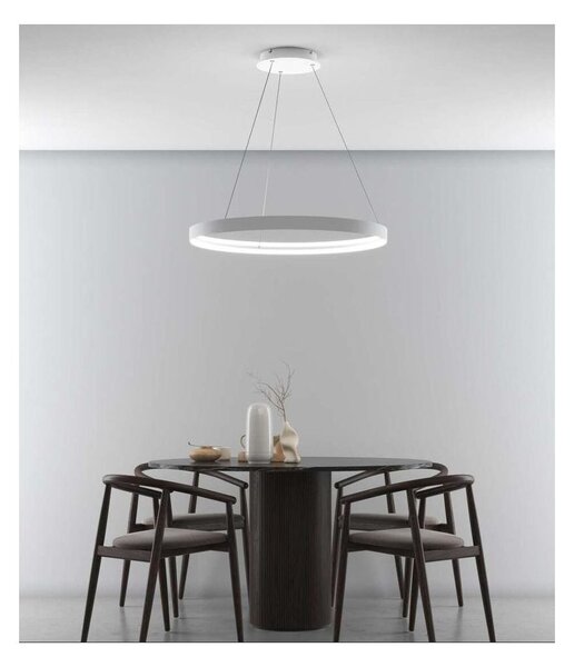 MALIKA SOSPENSIONE CON ANELLO D58 CM E D77 CM LED INTEGRATO BIANCO O ORO CCT 3000-4000-6000K MODERNA