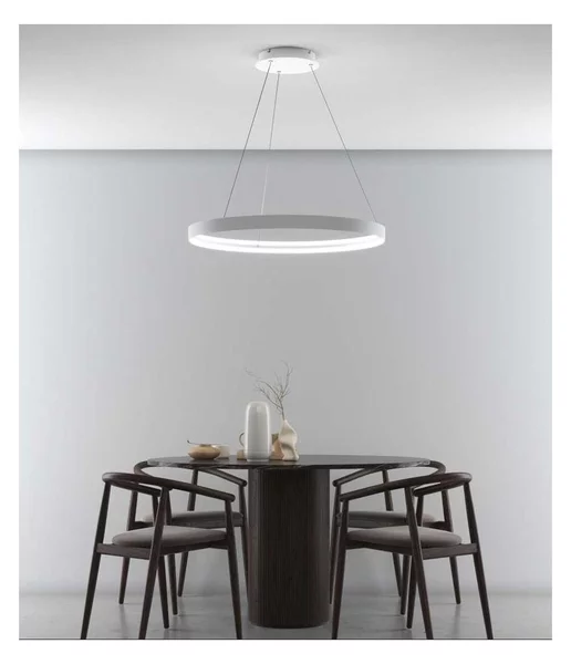 MALIKA SOSPENSIONE CON ANELLO D58 CM E D77 CM LED INTEGRATO BIANCO O ORO CCT 3000-4000-6000K MODERNA
