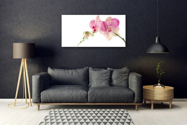 Quadro in vetro Pianta di fiori 100x50 cm 2 appendini