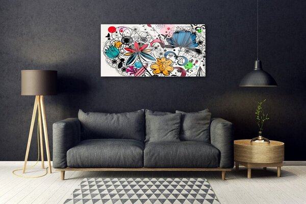 Quadro vetro Grafica astratta 100x50 cm 2 appendini