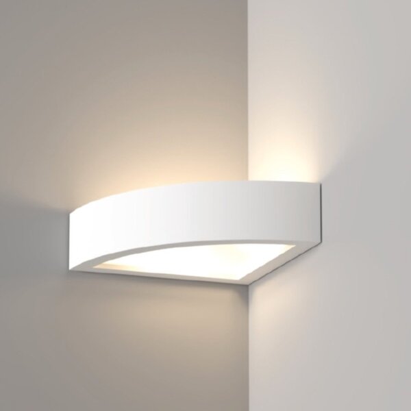 Applique angolare lampadari bartalini renroc s g9 led gesso verniciabile vetro - Lampadari Bartalini Gesso