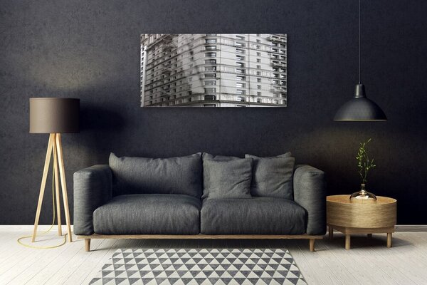 Quadro di vetro Edifici Case 100x50 cm 2 appendini