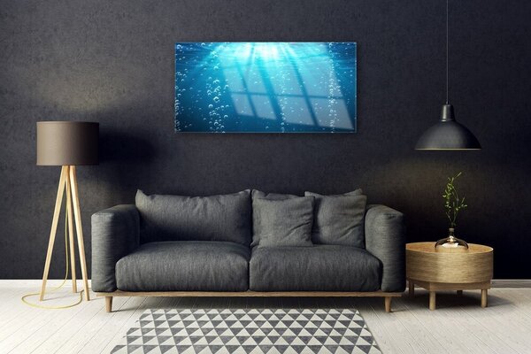 Quadro in vetro Arte dell'acqua 100x50 cm 2 appendini