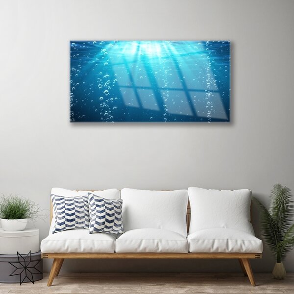 Quadro in vetro Arte dell'acqua 100x50 cm 2 appendini