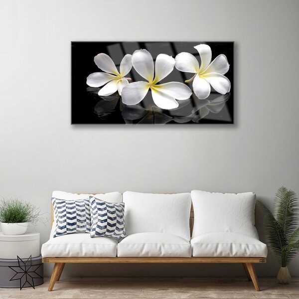 Quadro su vetro Pianta di fiori 100x50 cm 2 appendini