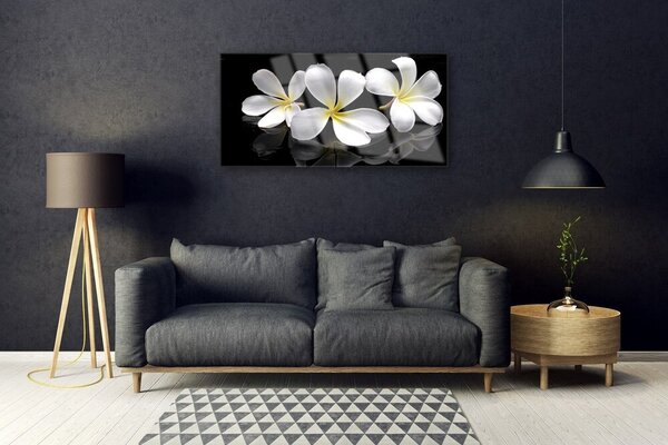 Quadro su vetro Pianta di fiori 100x50 cm 2 appendini