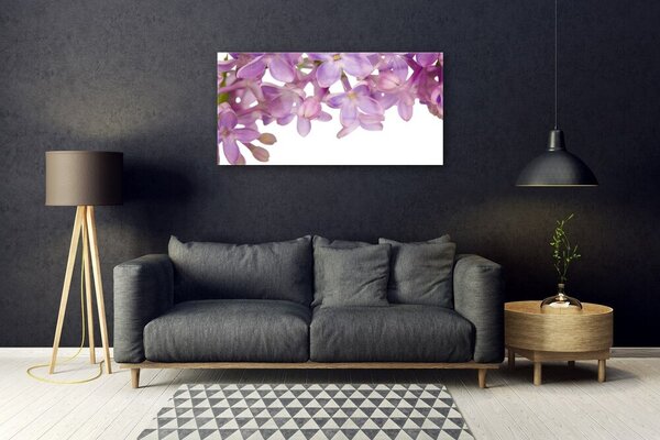 Quadro in vetro Pianta di fiori 100x50 cm 2 appendini