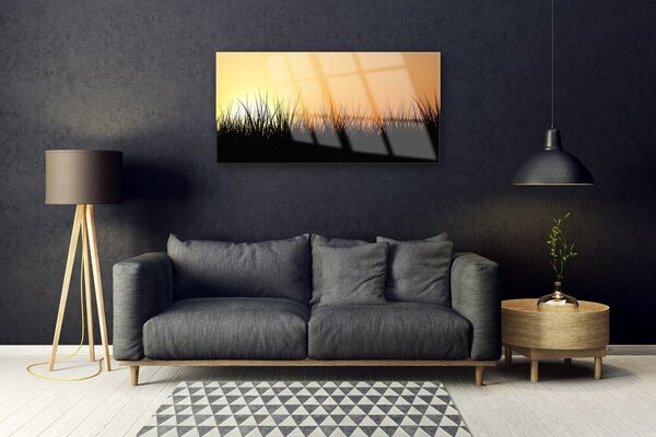 Quadro in vetro Erba Natura Pianta 100x50 cm 2 appendini