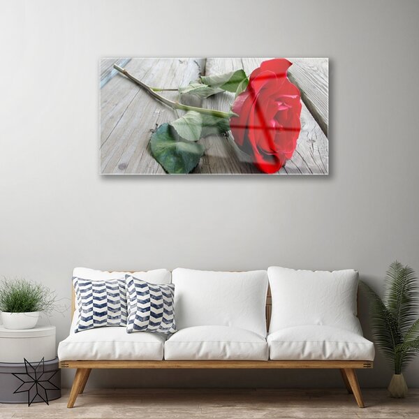Quadro in vetro Fiori di rose 100x50 cm 2 appendini