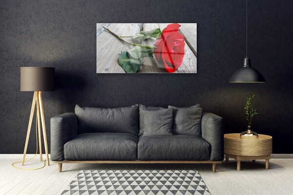 Quadro in vetro Fiori di rose 100x50 cm 2 appendini