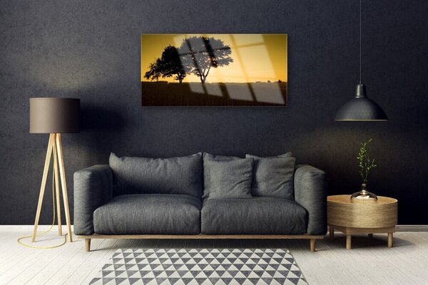 Quadro su vetro Alberi Natura Pianta 100x50 cm 2 appendini