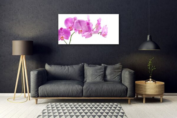 Quadro in vetro Fiori Pianta naturale 100x50 cm 2 appendini