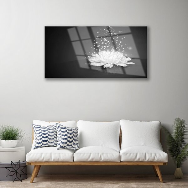 Quadro in vetro Fiore Pianta naturale 100x50 cm 2 appendini