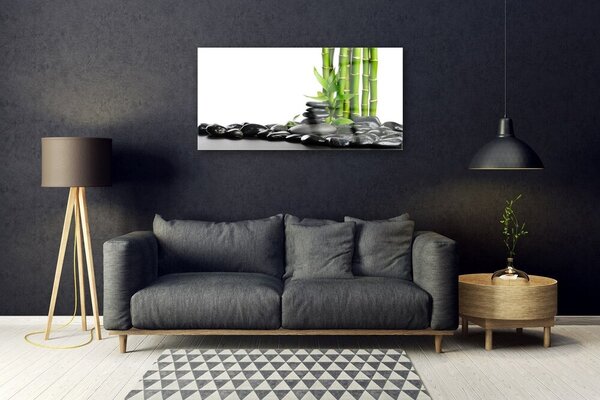 Quadro di vetro Bambù Bella Grafica 100x50 cm 2 appendini