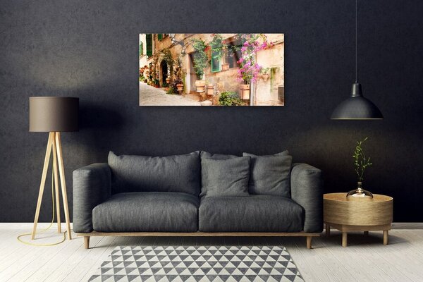 Quadro su vetro Architettura della casa 100x50 cm 2 appendini