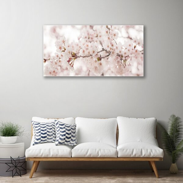 Quadro su vetro Fiori Pianta naturale 100x50 cm 2 appendini
