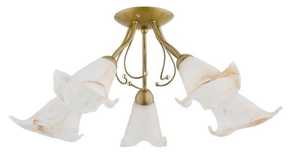 Lampadario a plafone MARCELLO 5xE14/10W/230V oro