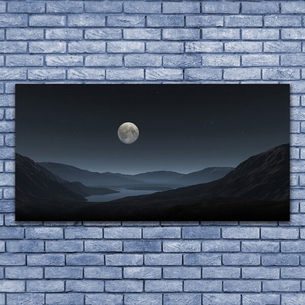 Quadro su tela Paesaggio notturno della luna 100x50 cm