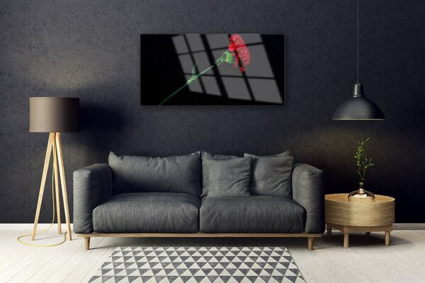Quadro vetro Fiore Pianta naturale 100x50 cm 2 appendini