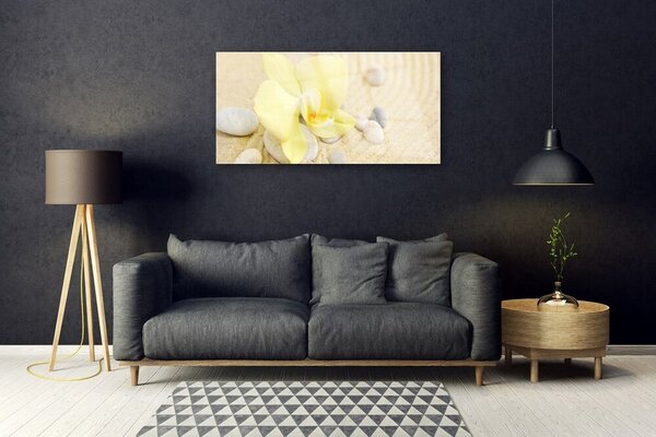 Quadro in vetro Fiori Pianta naturale 100x50 cm 2 appendini