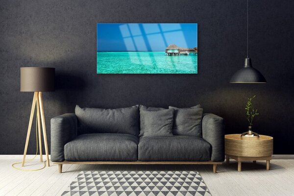 Quadro vetro Paesaggio marino 100x50 cm 2 appendini