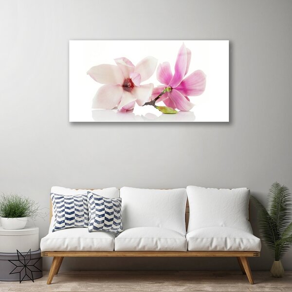 Quadro vetro Fiori Pianta naturale 100x50 cm 2 appendini