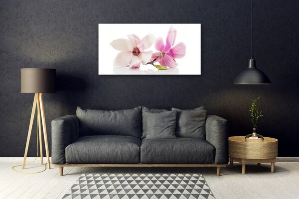 Quadro vetro Fiori Pianta naturale 100x50 cm 2 appendini