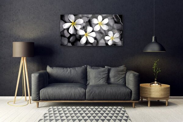 Quadro in vetro Fiori Pianta naturale 100x50 cm 2 appendini