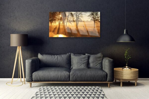 Quadro su vetro Alberi della natura 100x50 cm 2 appendini