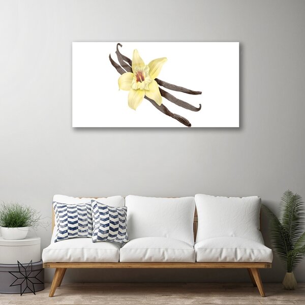 Quadro in vetro Fiore Pianta naturale 100x50 cm 2 appendini