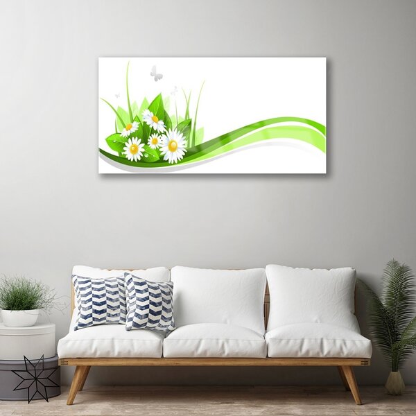 Quadro su vetro Grafica astratta 100x50 cm 2 appendini
