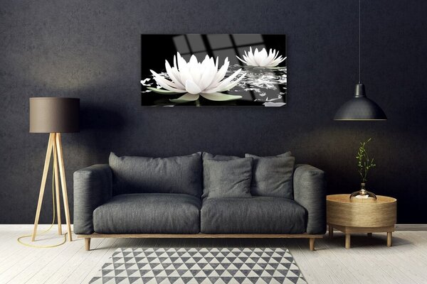 Quadro vetro Fiori Pianta naturale 100x50 cm 2 appendini