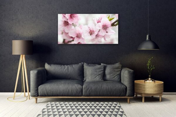 Quadro in vetro Fiori Pianta naturale 100x50 cm 2 appendini