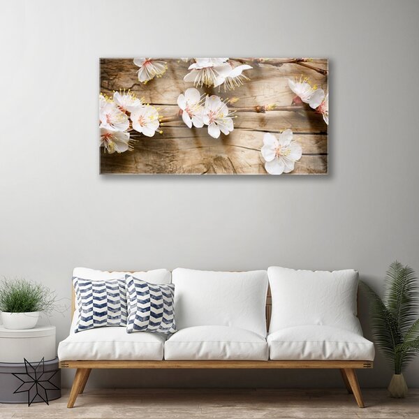 Quadro su vetro Fiori Pianta naturale 100x50 cm 2 appendini